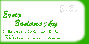 erno bodanszky business card